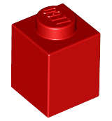 Lego (N) ~ Brick 1 x 1 ~ [Red]