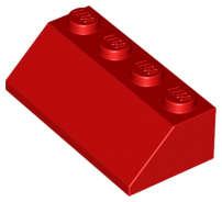 Lego (U) ~ Slope 45 2 x 4 ~ [Red]