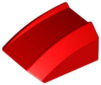 Lego (U) ~ Slope Curved 2 x 2 Lip ~ [Red]