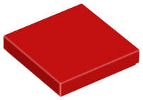 Lego (N) ~ Tile 2 x 2 ~ [Red]