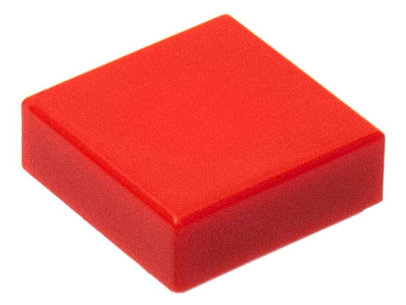 Lego (N) ~ Tile 1 x 1 ~ [Red]