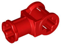 Lego (N) ~ Technic Axle Connector with Axle Hole ~ [Red]