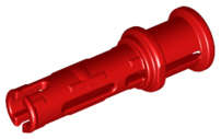 Lego (U) ~ Technic Pin 3L with Friction Ridges and Stop Bush ~ [Red]