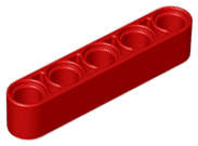 Lego (N) ~ Technic Liftarm Thick 1 x 5 ~ [Red]