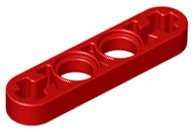 Lego (N) ~ Technic Liftarm Thin 1 x 4 - Axle Holes ~ [Red]