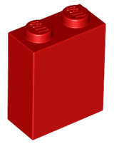 Lego (N) ~ Brick 1 x 2 x 2 with Inside Stud Holder ~ [Red]