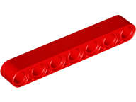 Lego (N) ~ Technic Liftarm Thick 1 x 7 ~ [Red]