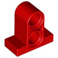 Lego (N) ~ Technic Pin Connector Plate 1 x 2 x 1 2/3 with 2 Holes on Top ~ [Red]