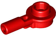 Lego (N) ~ Bar 1L with 1 x 1 Round Plate with Hollow Stud ~ [Red]