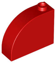 Lego (N) ~ Slope Curved 3 x 1 x 2 with Hollow Stud ~ [Red]