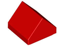 Lego (N) ~ Slope 45 1 x 1 x 2/3 Double ~ [Red]