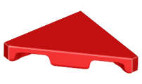 Lego (N) ~ Tile Modified 2 x 2 Triangular ~ [Red]