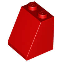 Lego (U) ~ Slope 65 2 x 2 x 2 with Bottom Tube ~ [Red]