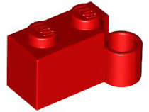 Lego (U) ~ Hinge Brick 1 x 4 Swivel Base ~ [Red]