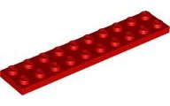 Lego (N) ~ Plate 2 x 10 ~ [Red]