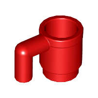 Lego NEW - Red Minifigure Utensil Cup