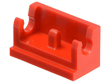 Lego (N) ~ Hinge Brick 1 x 2 Base ~ [Red]