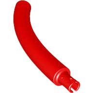 Lego (N) ~ Dinosaur Tail / Neck Middle Section with Bar Hole and Technic Pin ~ [Red]