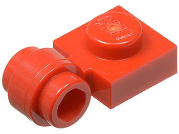 Lego (U) ~ Plate Modified 1 x 1 with Light Attachment - Thick Ring ~ [Red]
