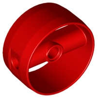 Lego (N) ~ Cylinder 4 x 4 x 1 2/3 with Pin Holes and Center Bar ~ [Red]