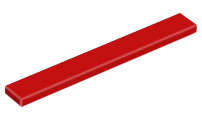 Lego (N) ~ Tile 1 x 8 ~ [Red]