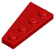 Lego (U) ~ Wedge Plate 4 x 2 Right ~ [Red]