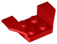 Lego (N) ~ Vehicle Mudguard 2 x 4 with Flared Wings ~ [Red]