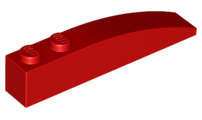 Lego (N) ~ Slope Curved 6 x 1 ~ [Red]