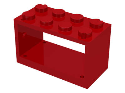 Lego (U) ~ String Reel 2 x 4 x 2 Holder ~ [Red]
