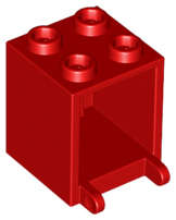 Lego (N) ~ Container Box 2 x 2 x 2 ~ [Red]