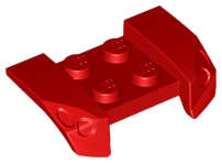 Lego (U) ~ Vehicle Mudguard 2 x 4 with Headlights Overhang ~ [Red]