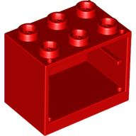 Lego (N) ~ Container Cupboard 2 x 3 x 2 - Hollow Studs ~ [Red]