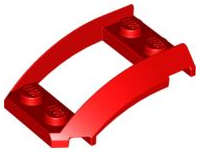 Lego (N) ~ Wedge 4 x 3 Open with Cutout and 4 Studs ~ [Red]