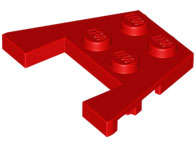 Lego (U) ~ Wedge Plate 3 x 4 with Stud Notches ~ [Red]