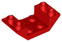 Lego (N) ~ Slope Inverted 45 4 x 2 Double with 2 x 2 Cutout ~ [Red]