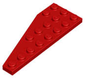 Lego (U) ~ Wedge Plate 8 x 3 Pentagonal Right ~ [Red]