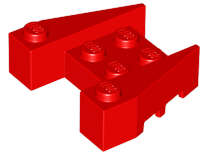 Lego (N) ~ Wedge 3 1/2 x 4 with Stud Notches ~ [Red]
