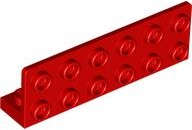 Lego (N) ~ Bracket 1 x 6 - 2 x 6 Inverted with 1 x 4 Cutout ~ [Red]