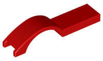 Lego (U) ~ Vehicle Mudguard 1 x 4 1/2 ~ [Red]
