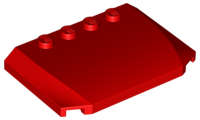 Lego (N) ~ Wedge 4 x 6 x 2/3 Triple Curved ~ [Red]