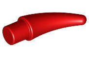 Lego (N) ~ Barb / Claw / Horn / Tooth - Small ~ [Red]