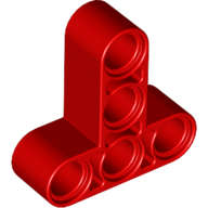 Lego (N) ~ Technic Liftarm Modified T-Shape Thick 3 x 3 ~ [Red]