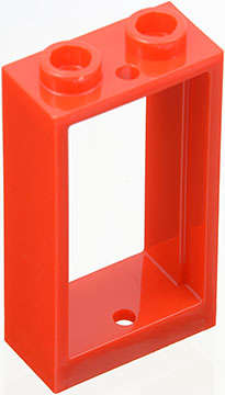 Lego NEW - Window 1 x 2 x 3 Flat Front~ [Red]