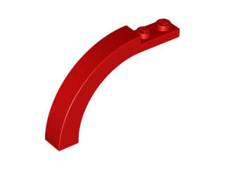 Lego (N) ~ Arch 1 x 6 x 3 1/3 Curved Top ~ [Red]