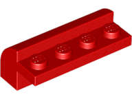 Lego (U) ~ Slope Curved 2 x 4 x 1 1/3 with 4 Recessed Studs ~ [Red]