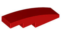 Lego (U) ~ Slope Curved 4 x 1 ~ [Red]