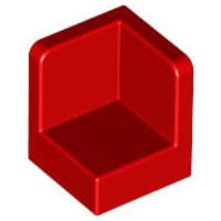 Lego (N) ~ Panel 1 x 1 x 1 Corner ~ [Red]