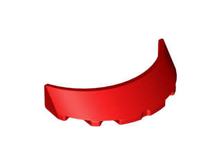 Lego (N) ~ Windscreen 3 x 6 x 1 Curved ~ [Red]