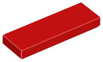 Lego (N) ~ Tile 1 x 3 ~ [Red]