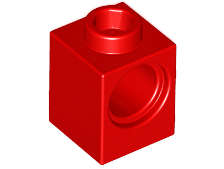 Lego (U) ~ Technic Brick 1 x 1 with Hole ~ [Red]